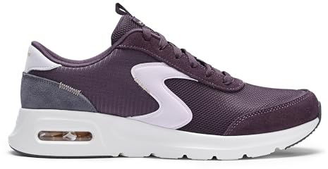 Skechers Womens/Ladies Skech-Air Court Air Wave Suede Trainers (8 UK) (Burgundy/White)
