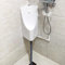 CHZDPP Kniender Bürostuhl Wandmontiertes Herren-Urinal für Ecke, Keramik-Urinale mit langem Rohr, Weiß & Schwarz Herren Urinal für Schulen Krankenhäuser Stationen Fabrik(White)
