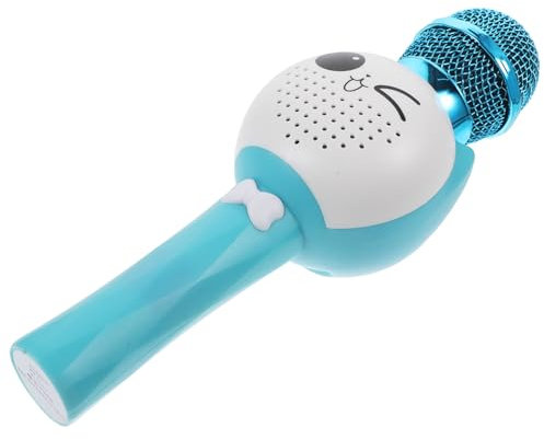 ibasenice 1 Set microfono microfono microfono con asta giocattolo che canta microfono per cantare senza fili giocattolo microfono ricaricabile Lega di zinco