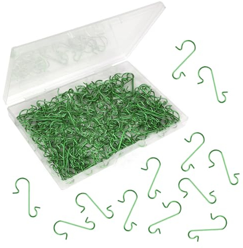 CFifHtOL Aufhänger für Weihnachtskugeln,haken für weihnachtskugeln,200 Stück Grün christbaumkugel aufhänger,Vielseitig für Christbaumschmuck DIY Deko,Perfekt für Weihnachtsdekoration Bastelprojekte