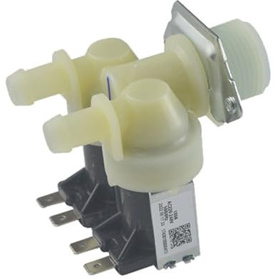 Hkfgdjdl Efficient Double Head Water Inlet Valves Washing Machine Water Valves Solenoid Valves for FPS180A Washing Machine