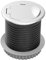 GTV - Mini prise encastrable pour meuble - 60 mm - Avec prise Schuko - Port de charge USB-C 3 A - Multiprise encastrable pour bureau, cuisine, établi - Compacte, argentée