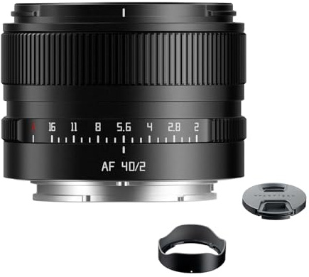 TTArtisan AF 40mm F2 Full Frame Lens for L Mount, Lightweight Auto Focus Fixed Focal Length Lens with Large Aperture F2.0, STM Motor, Compact and Fast for Street and Travel Photography