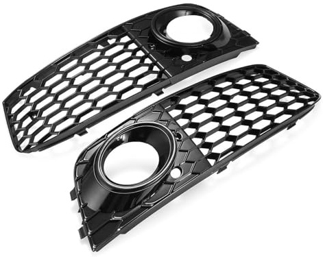 HNVCYT Auto Nebelscheinwerfer Abdeckung Für Audi A4 B8 RS4 2009–2012 Auto Wabengitter Gitter Nebelscheinwerfer Grill Abdeckung Nebelscheinwerfer Schirm 8KD807682