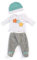 Miniland 2-teiliges Pyjama mit Mütze, grau, 38-40cm, 31222