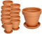 KOTARBAU® Lot de 12 pots de fleurs, en terre cuite, diamètre : 7 cm, pour l'intérieur et le jardin