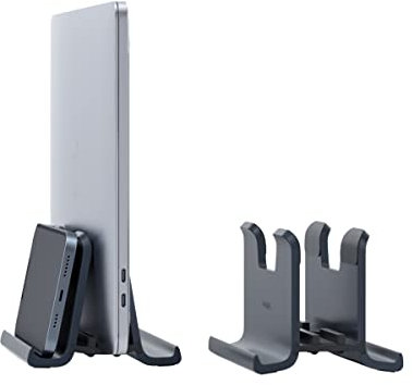 Hagibis Vertikaler Laptop-Ständer für Desktop-Laptops mit Schwerkraftverriegelung, um Platz zu sparen und die Luftzirkulation zu verbessern, MacBook Pro, Mac mini,