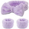 FAINCA 3 Pezzi Polsini Spugna per Skincare, Polsini Skincare Spa, Spa Fascia per Il Viso, Skincare Accessori in Microfibra, per Il Donne Lavaggio del Viso e La Cura Della Pelle Delle (Viola)