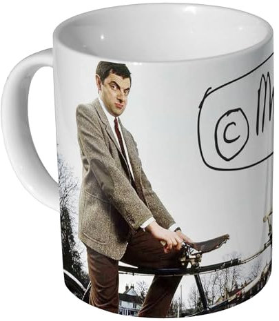 Glades Mr Bean Bicycle - Ceramic 11oz Tea Coffee Mug/Cup