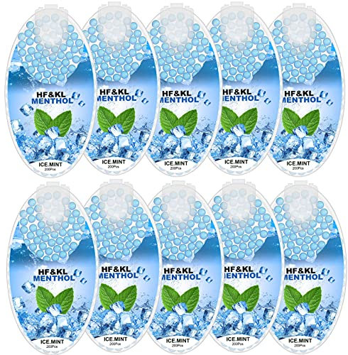 Cigarette Capsules de Glace Menthol,DIY Cigarette balles filtre,Arôme Menthol Billes Crush Ball Capsules Click Aromatisées écrasées pour cigarette capsule,10boîtes/2000pcs Explosion Perles mentholée