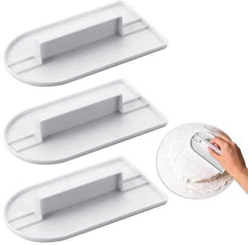 COACOM 3 unidades de máquina de alisado y pulido de tartas, raspador de tartas, herramienta de alisado de pasteles, herramienta para alisar pasteles, uso doméstico, pastelería, fondant, herramienta de