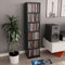 Prissent Mobile Porta CD Nero 21x20x88 cm in Legno Multistrato - Libreria Alta e Stretta per Salotto - Scaffale Salvaspazio