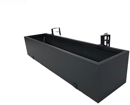 Casaflora Balkonkasten Linea inkl. Befestigung für Geländer, schwarz 100x25x20