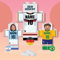 Fußball Bausteine Figuren in Dein Gesicht Personalisierte FOTO in 9 Nationalmannschaften - Geschenk Fussballspieler Deutschland,Spain,Italy,France,Argentina,Brazil,Portugal,England,Belgium