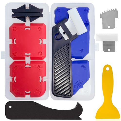 Silikonentferner Werkzeug 12er Set,Fugenentferner,Fugenkratzer zum Entfernen,Fugenglätter,Fugen Reparatur,Silikon Abzieher,Bad