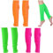 katmerio 3 Stück Bein Stulpen Schweißband Set, 80er 90er Damen Beinwärmer Stulpen Legwarmers, Neon Beinwärmer Retro Party Accessoires für 80er 90er Kostüm Party Fasching Karneval Zubehör