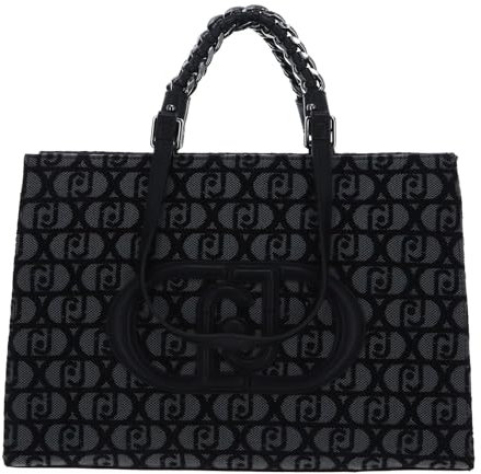 LIU.JO Shopping Bag, Handtasche, Schultertasche, Jacquard-Logo, Schwarz