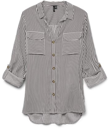 VERO MODA Damen Vmbumpy L/S Shirt New WVN Ga Noos, Winetasting, Small