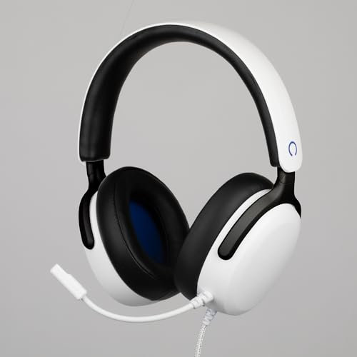 Konix Cuffie gaming con cavo circumaurali Nexus per PS5 - Altoparlanti da 40 mm - Microfono flessibile - Connessione Jack 3,5 mm - Cavo 1,5 m - Bianco