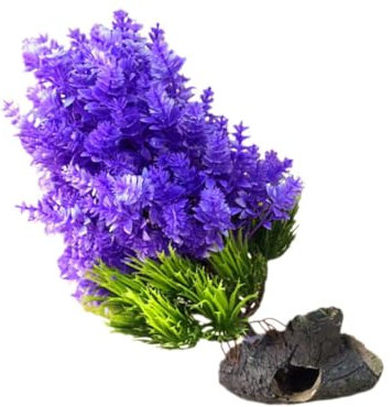 ifundom Plantes Aquatiques artificielles Faux Aquarium décoration Usine Vert Herbe Aquatique Plante d'herbe d'eau réaliste Plastique PU Violet,Mauve