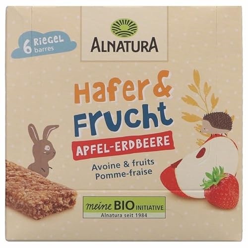 Alnatura Bio Haferriegel Apfel-Erdbeere, 138 g