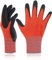 DEX FIT Premium Nylon Nitril Arbeitshandschuhe FN320; 3D-Komfort, Dehnbare Passform, Griff, Dünne, Leichte Arbeitshandschuhe, Langlebig, Atmungsaktiv, Kühl, Waschbar; Rot L (9) 3 Paare