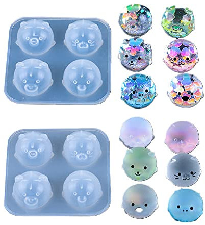 iSuperb 2 Stück Animal Resin Molds- Harzformen Silikonform Tierform Silicone Molds für DIY Dekoration Anhänger Schmuckherstellung (2 Harzformen)