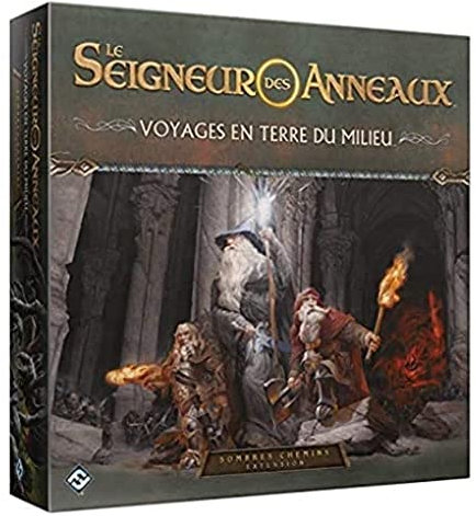 Fantasy Flight Games Le Seigneur des Anneaux - Voyages en Terre du Milieu - Sombres Chemins (Extension)-Version FR