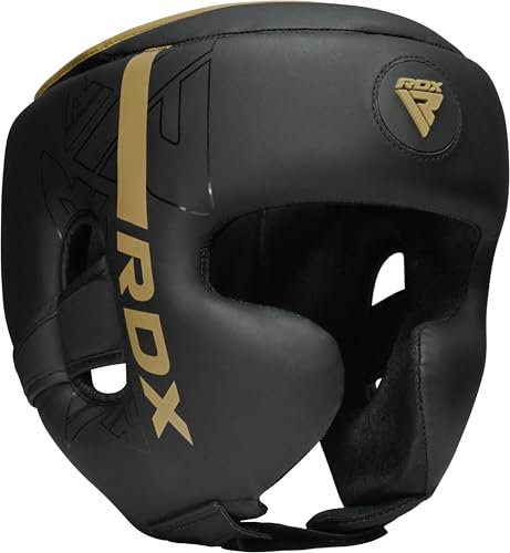 RDX Kopfschutz Boxen für Kickboxen, Kampfsport, MMA Training, Maya Hide Leder Kara Sparring Thaiboxen Kopfschützer, Boxhelm Krav MAGA Muay Thai, Karate und Taekwondo Headgear (MEHRWEG)