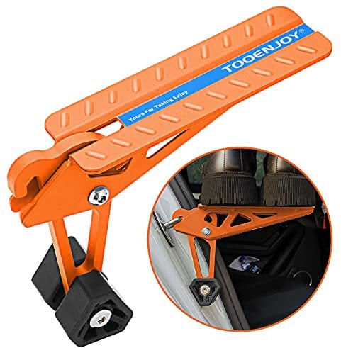 TOOENJOY Auto Pedal Türstufe, klappbarer Auto Türpedal, hilft beim Autowaschen, einfacher Zugang zum Dach,unentbehrliches Zubehör für meisten Autos, SUVs, LKWs(Orange)