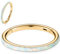 hengkaixuan 20G Conch Hoop Ring Septum Schmuck Nahtloser Clicker Ring Daith Ohrringe Gold Chirurgischer Stahl Turm Tragus Conch Piercing Schmuck Kleiner Hoop Ohrring Nasenring Gold 8mm Weißer Opal