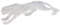 Deco 79 Vivian Lux Leopard Skulptur, Polystone, Silber, 23 x 5 x 6