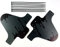 INION - 2 x Stück Mud Guard SCHWARZ Schutzblech Carbon Look Spritzschutz MTB Kotflügel für Vorne und Hinten inkl. 8X Kabelbinder