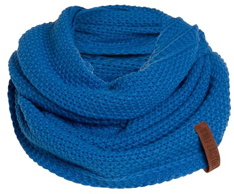 KNIT FACTORY - Coco Loop Schal - Gestrickter Schlauchschal - Für Damen und Herren - Herbst & Winter Essentials - Zeitloses Mode-Accessoire - Strickschal mit Wolle - Hochwertige Qualität - Cobalt