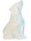 Artistone Opalit-Kristall-Wolfsstatue, 5,1 cm, handgearbeitet, Wolfsfigur, Tierschnitzereien, Skulptur, Heilstein, für Reiki-Meditation, Heimdekoration, Geschenke