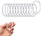 14 PCS White Plastic Curtain Rings and Hooks - C-Shaped Shower Curtain Rings for Bathroom Windows Rod