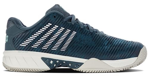 K-Swiss Performance Men's Hypercourt Express 2 HB Tennis Shoes, Indian Teal/Star White/Moonstruck, 13 UK
