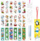 Landifor 80 Stück Weihnachten Basteln Kinder Weihnachten doppelseitiges Lesezeichen zum Ausmalen DIY Weihnachtslesezeichen Papierbastlset Kreative Weihnachten Geschenke für Mädchen Junge Studenten