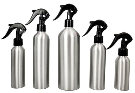ERICAT Aluminum Bottle Empty Spray Bottles Pump Sprayer Fine Mist Spray Refillable Bottles Water Spray Bottle Sprinkler (Color : Silver, Size : METAL_500ML)