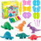 ElevaPulse 15 Stück Knete Zubehör Set für Kinder ab 2 3 4 5 Jahre – Dinosaurier Knetwerkzeug mit 6 Dino Formen, Kreatives Spielzeug Geschenk für Jungen & Mädchen