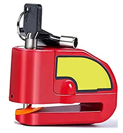 Bremsscheibenschloss Motorradschloss Motorrad Schloss, Motorrad Alarmanlage Alarm 110db, Scheibenschloss Bremsschloss mit 1.5m Rückrufkabel, Sicherheitsschloss für Moto Scooter