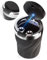 Car Ashtray, Genossen Ashtray Car with Spring Cover, Portable Smokeless Ashtray with LED Light, Stainless Steel Vehicle Cigarette Ashtray for Cars, Vans, Outdoors, Camping (Black)