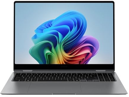 Samsung 16” Galaxy Book5 Pro 360 Copilot+ PC, AI Business Laptop, Windows 11 Pro, Intel Core Ultra 7 Processor 256V, 3K AMOLED Touchscreen, 16GB / 512GB, 120HZ, 2025 Model, NP964QHA-KG1US, Gray