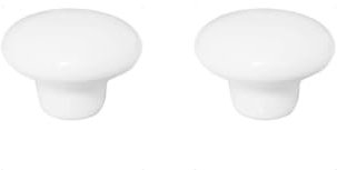 Celtic Woods Pack of 2 White Ceramic Cabinet Door Knob Retro Round Drawer Cupboard Kitchen Pull Handle 36mm Diameter