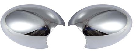 Rückspiegelschale Für BMW Für Mini R56 R56S R60 R60S 2006-2012 Rückspiegelabdeckung Spiegelkappe Seitenspiegelkappenabdeckung Rückspiegel-Abdeckkappe(Chrome)