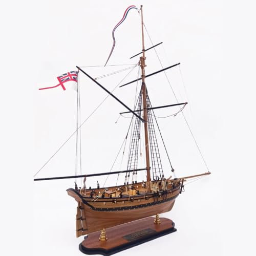 BuildCubes 3D Holzpuzzle Erwachsene, 1/64 Königliche Marine Patrouillenschiff 3D Holz Modell Bausatz, 3D Holzpuzzle 1830 Segelschiff Steampunk Schiff 3D Puzzle Holz, Geschenk -KIT