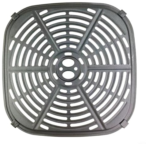 Ersatztablett für Heißluftfritteuse, Zubehör für Heißluftfritteuse, Grillpfanne, Platte, Crisper-Platte, Gestellteile, spülmaschinenfest, 22,5 × 22,5 cm