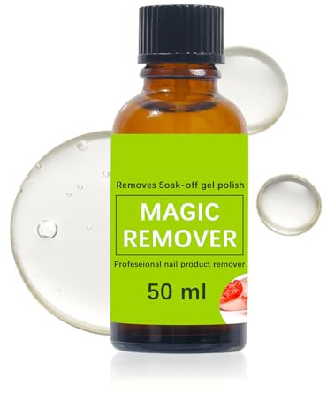 Acrylic Nails Remover – Fast-Acting Gel Solution | 50ml Soak-Off Nail Cleaning Formula Gentle Drop Bottle for Beginners Girls Salon Technicians Home Beauty Use