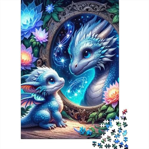Drache 1000-teiliges Papier Drache Family Familienpuzzle Mit Kindern Ab 8 Jahren Vater-Mutter-Kind Aktivität Heimische Freizeitaktivität 38x26cm/1000pcs