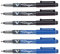Pilot Pens V Sign Felt Tipped fineliner Liquid Ink Pen, Bold Point, Black & Blue Bundle, 6 Pen